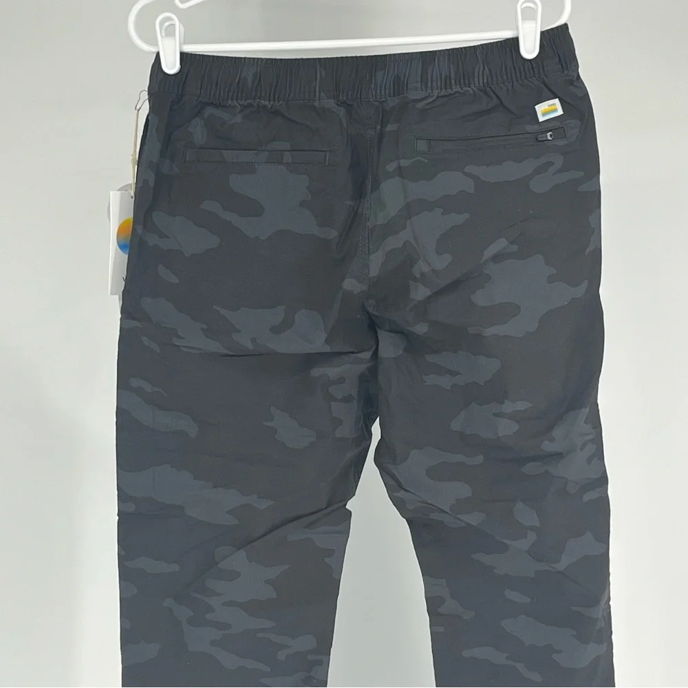VUORI NWT MEN’S RIPSTOP CLIMBER PANT BLACK CAMO MEDIUM LARGE OUTDOOR HIKING - Picture 10 of 12